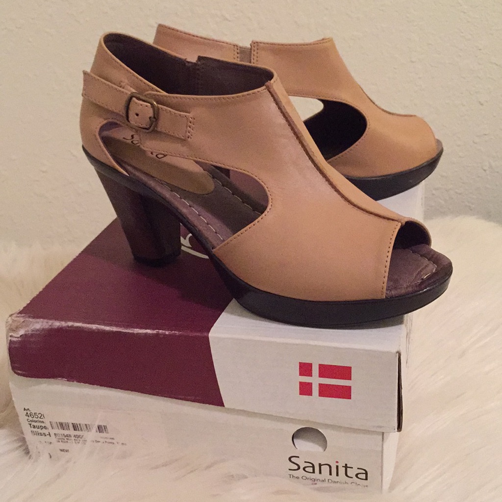 New Sanita Women’s Begonia Peep Toe Taupe
